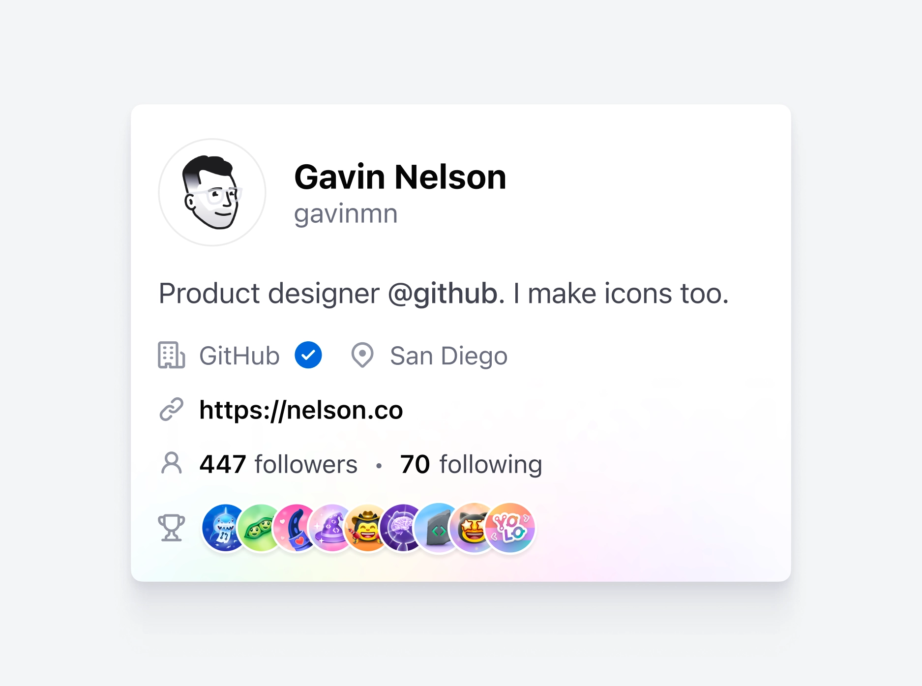 GitHub Achievements on the user profile